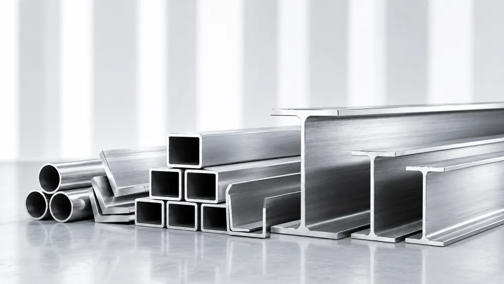 Structural steel beams, channels and angles